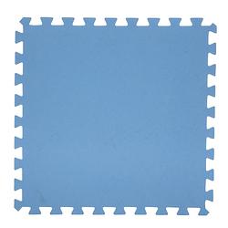 Foto van 8x stuks foam puzzelmat zwembadtegels/fitnesstegels blauw 50 x 50 cm - speelkleden