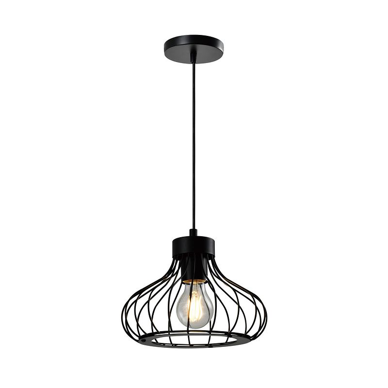 Foto van Quvio hanglamp metalen frame zwart - quv5145l-black