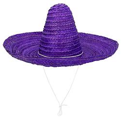 Foto van Boland party carnaval verkleed sombrero hoed fiesta - paars - volwassenen - polyester - verkleedhoofddeksels