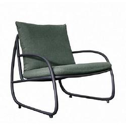 Foto van Yoi - youkou lounge chair alu black/almond green