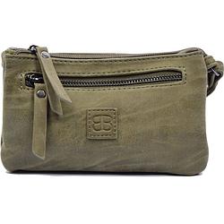 Foto van Tas - tasssen - bags - bag- bicky bernard- harmonica 3-vaks tasje - schoudertasje - crossbody tasje - olivegroen