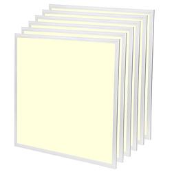 Foto van Led paneel 60x60 6 pack - velvalux lumis - led paneel systeemplafond - warm wit 3000k - 40w - inbouw - vierkant - wit -