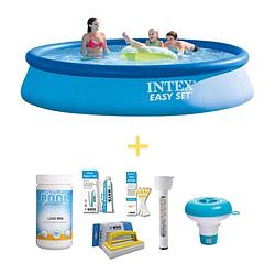 Foto van Intex zwembad - easy set - 396 x 84 cm - inclusief ways onderhoudspakket
