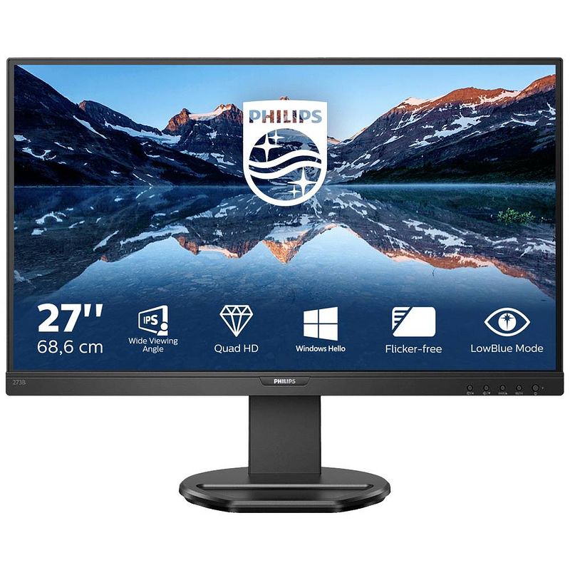 Foto van Philips 276b9/00 led-monitor 60.5 cm (23.8 inch) energielabel e (a - g) 4 ms hdmi, displayport, hoofdtelefoon (3.5 mm jackplug), dvi va lcd