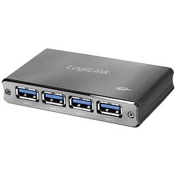 Foto van Logilink ua0282 usb 3.0-hub met aluminium behuizing, met status-leds space grijs