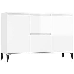 Foto van Vidaxl dressoir 104x35x70 cm spaanplaat hoogglans wit