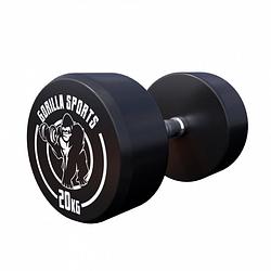 Foto van Gorilla sports dumbell - 20 kg - gietijzer (rubber coating) - met logo
