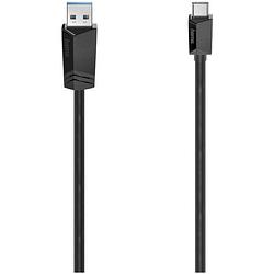 Foto van Hama usb-c-kabel, usb-c-stekker - usb-a-stekker, usb 3.2 gen1, 5 gbit/s, 0,25 m kabel zwart