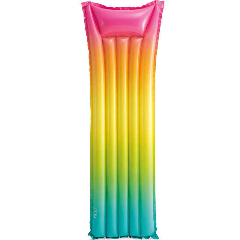 Foto van Intex luchtbed regenboog 170 x 53 cm vinyl