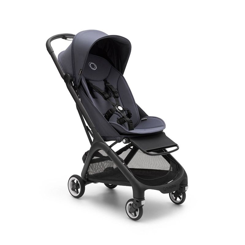 Foto van Bugaboo buggy butterfly black stormy blue