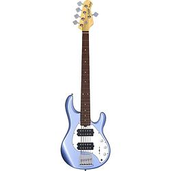 Foto van Sterling by music man stingray ray5 hh lake blue metallic 5-snarige elektrische basgitaar