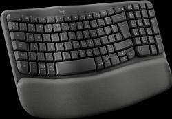 Foto van Logitech wave keys draadloos ergonomisch toetsenbord qwerty