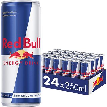 Foto van Red bull regular, red bull sugarfree of red bull zero | red bull energy drink blik tray 24 x 250ml aanbieding bij jumbo