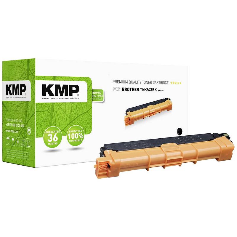 Foto van Kmp toner vervangt brother tn243bk compatibel zwart 1000 bladzijden b-t109