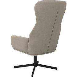 Foto van The living store fauteuil - fluweel - lichtgrijs - 70x77x94 cm - 360 graden draaibaar