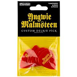 Foto van Dunlop yjmp02rd yngwie malmsteen custom delrin pick red 2.0 mm plectrumset (6 stuks)