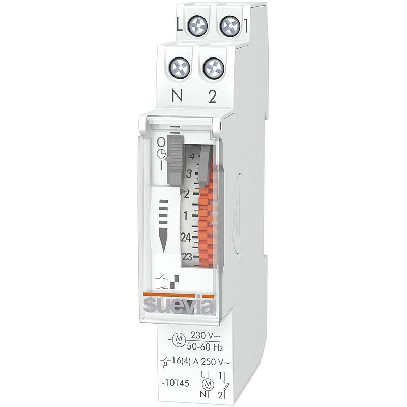 Foto van Suevia dino one rd din-rail schakelklok analoog 230 v/ac 16 (4) a/250 v