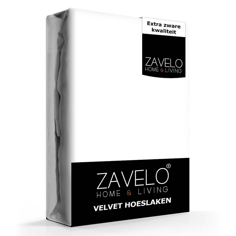 Foto van Zavelo flanel velvet hoeslaken wit-1-persoons (90x200 cm)