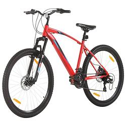 Foto van The living store mountainbike - 29 inch wielen - stalen frame - aluminium velgen - 21 versnellingen - rood - montage