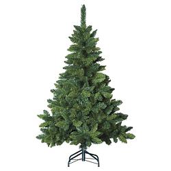 Foto van Blooming kunstkerstboom - 120 cm - groen - ø 65 cm - 180 tips - metalen voet