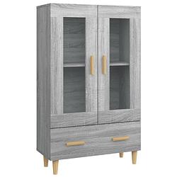 Foto van Vidaxl hoge kast 70x31x115 cm bewerkt hout grijs sonoma eikenkleurig