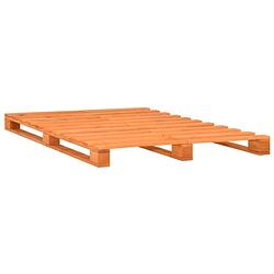 Foto van The living store pallet bedframe - massief grenenhout - 200 x 200 x 14 cm