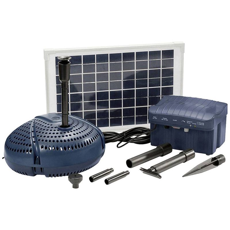 Foto van Fiap aqua active solar set 800 2762 pompset op zonne-energie met accu-opslag 800 l/h