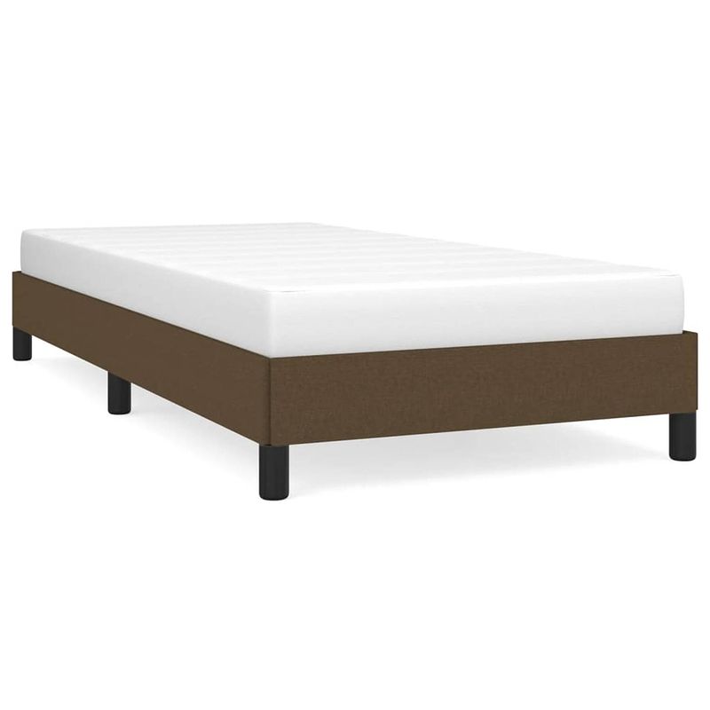 Foto van The living store bedframe dark brown 193x93x25cm - breathable and durable material - sturdy support legs - plywood