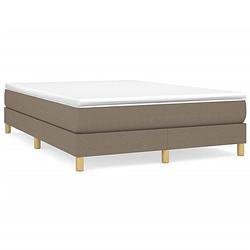 Foto van Vidaxl boxspringframe stof taupe 140x190 cm