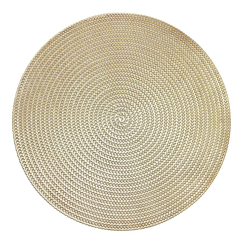 Foto van Krumble placemat rond - pvc - goud