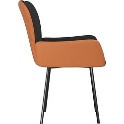 Foto van The living store eetkamerstoelen - comfort - zwart/bruin - 54.5 x 58 x 81.5 cm (b x d x h)