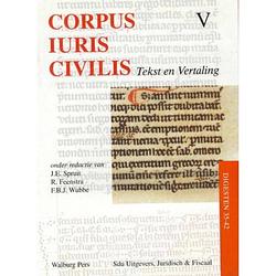 Foto van Corpus iuris civilis. tekst en vertaling: deel v /