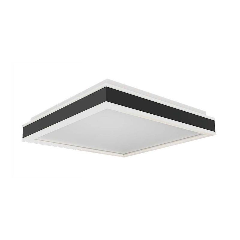 Foto van V-tac vt-7757-b design plafonnière - vierkant - ip20 - zwarte behuizing - 38 watt - 4000 lumen - 4000k