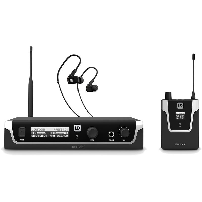 Foto van Ld systems u506 iem hp set met in-ears (655-679 mhz)