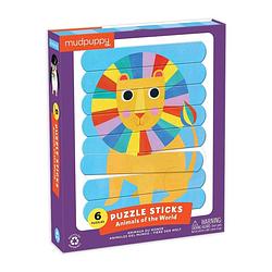 Foto van Mudpuppy 48 pcs puzzle sticks/animals of the world