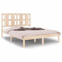 Foto van Vidaxl bedframe massief hout 120x190 cm 4ft small double