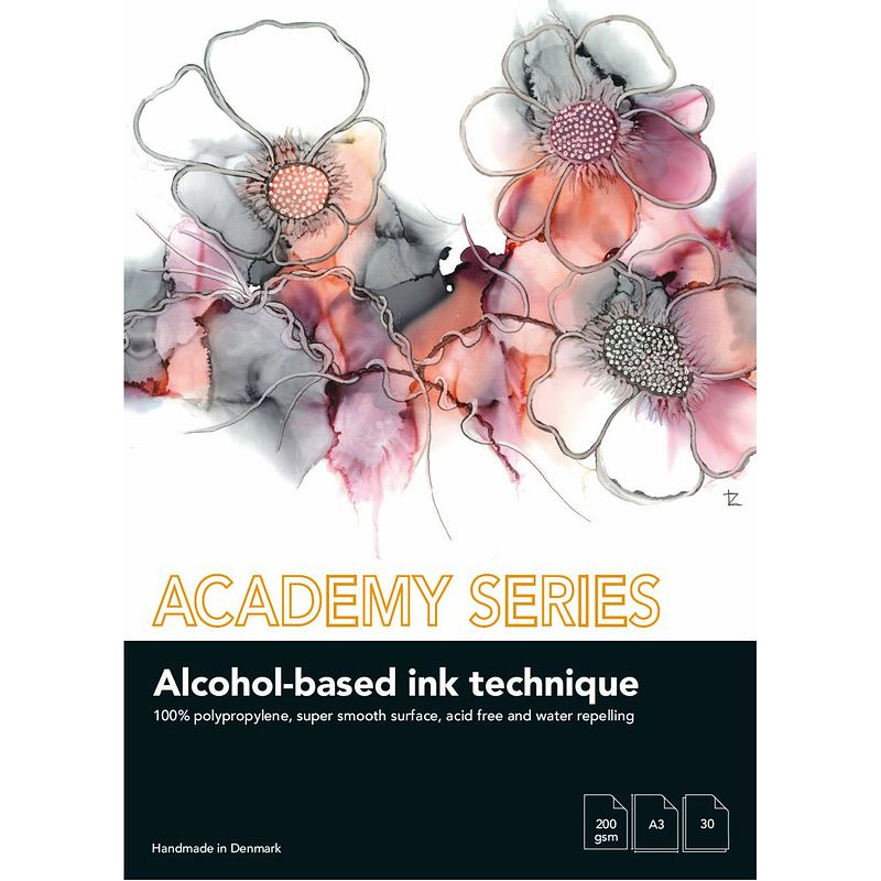 Foto van Academy series, alcohol ink technique, a3, 200g/m2, 30 blatt, pk5704, weiss