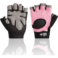 Foto van Ninn sports lady gloves s (roze) - dames sporthandschoenen - grip gloves - fitnesshandschoenen