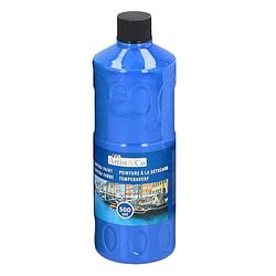 Foto van 1x blauwe acrylverf / temperaverf fles 500 ml hobby/knutsel verf - hobbyverf