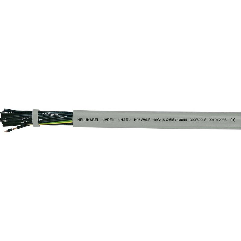 Foto van Helukabel h05vv5-f (nyslyö-jz) stuurstroomkabel 12 g 0.50 mm² grijs 13007-1000 1000 m