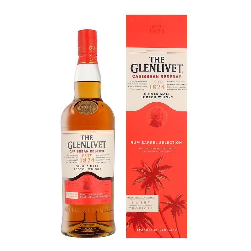 Foto van The glenlivet caribbean reserve 70cl whisky