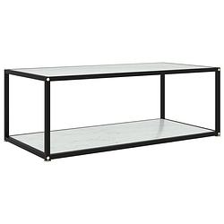 Foto van Vidaxl salontafel 100x50x35 cm gehard glas wit