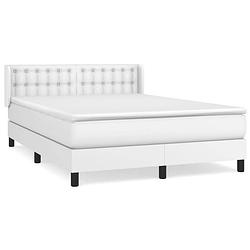 Foto van The living store boxspringbed - comfort - bed - 193 x 147 x 78/88 cm - kunstleer - hoofdbord - pocketvering matras -