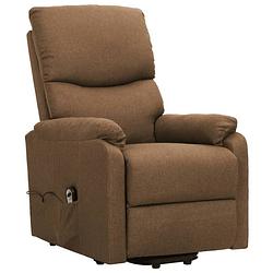 Foto van The living store sta-op-stoel - relaxfauteuil - taupe - 67 x 88.5 x 106.5 cm - verstelbaar