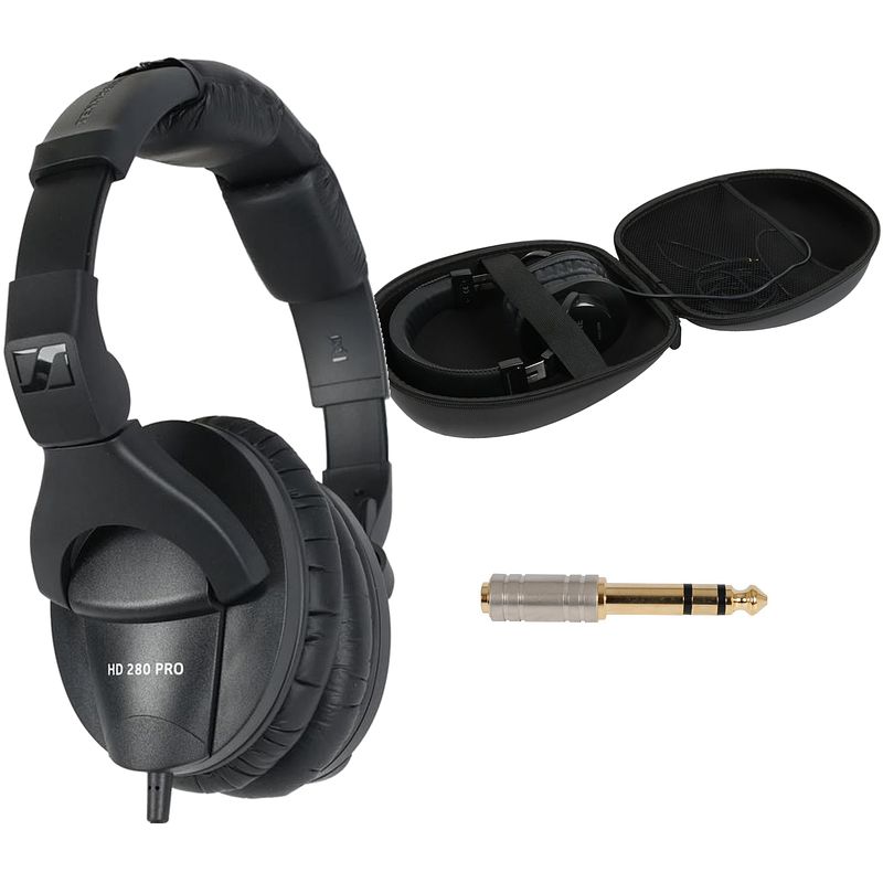 Foto van Sennheiser hd 280 pro hoofdtelefoon + koffer + reserveplug