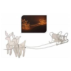 Foto van Kerstverlichting - 3d rendieren met slee - 2 meter - warm wit licht