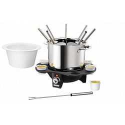 Foto van Unold elegance fondue 1000 w met handmatige temperatuursinstelling rvs, zwart