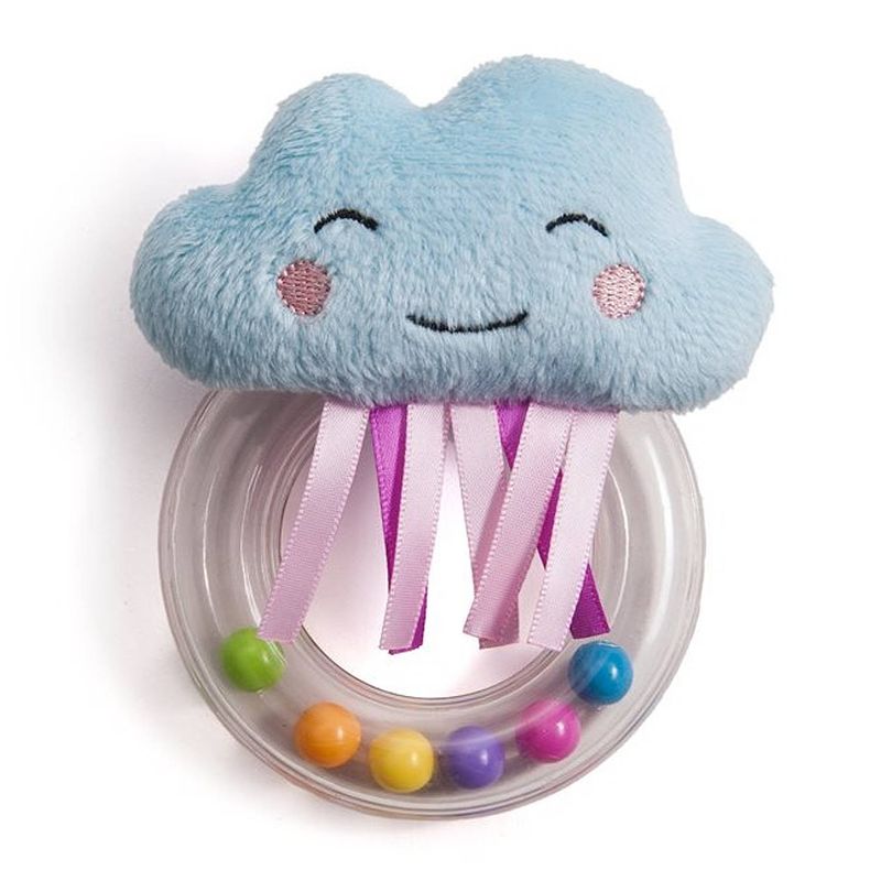 Foto van Taf toys rammelaar mini cloud junior 13 cm lichtblauw