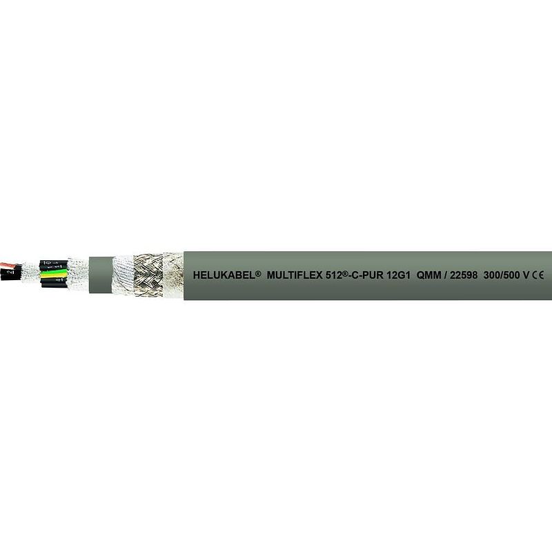 Foto van Helukabel 22573 geleiderkettingkabel m-flex 512-c 4 g 0.50 mm² grijs 100 m