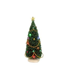 Foto van Kerstboom met verlichting 15 cm hoog